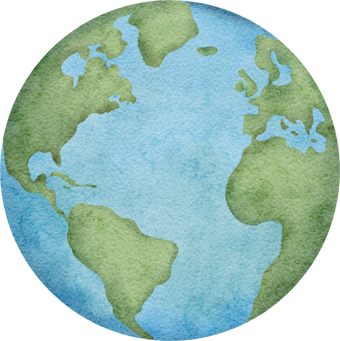 watercolor planet Earth